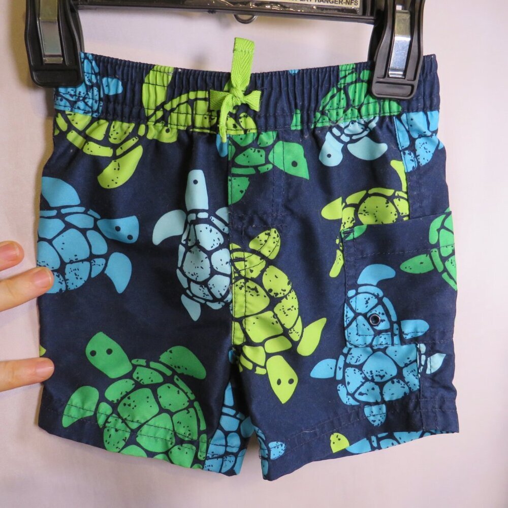 Baby Turtle Carter's Swim Trunks Shorts 6mo 100% polyester